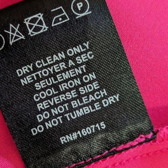 SER.O.YA Emma Silk Dress XL NWT Fuchsia Slit – Hyper Feminine Vintage Glam - Picture 7 of 12